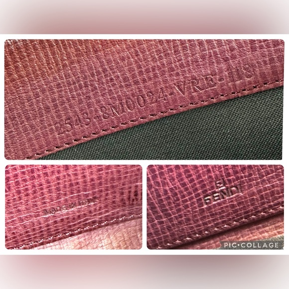 💜Purple Fendi Zucca Zip-around Wallet-interior wear - Picture 11 of 13